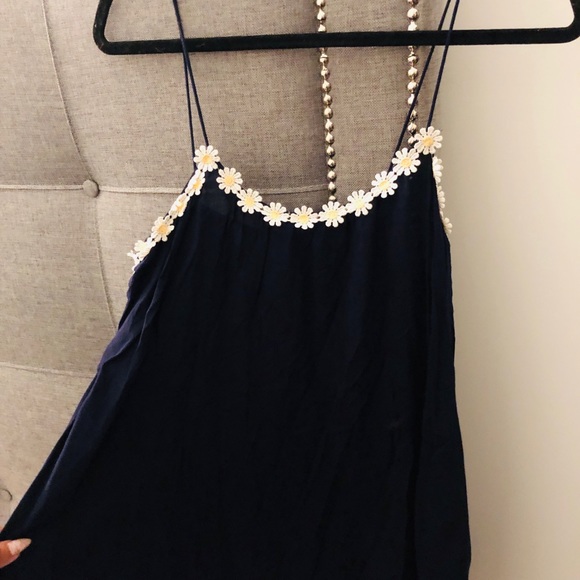 Daisy rim navy blue dress - Picture 2 of 4